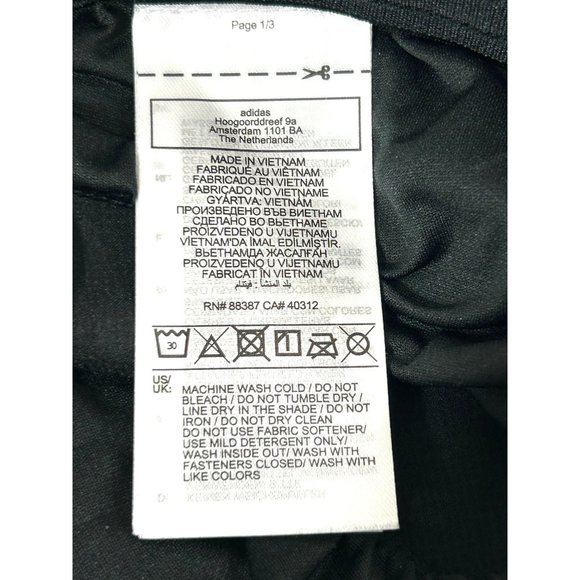 Adidas Men’s Running Shorts Black White Triple Stripes S 9” Back Zip Pocket Logo - Picture 12 of 16